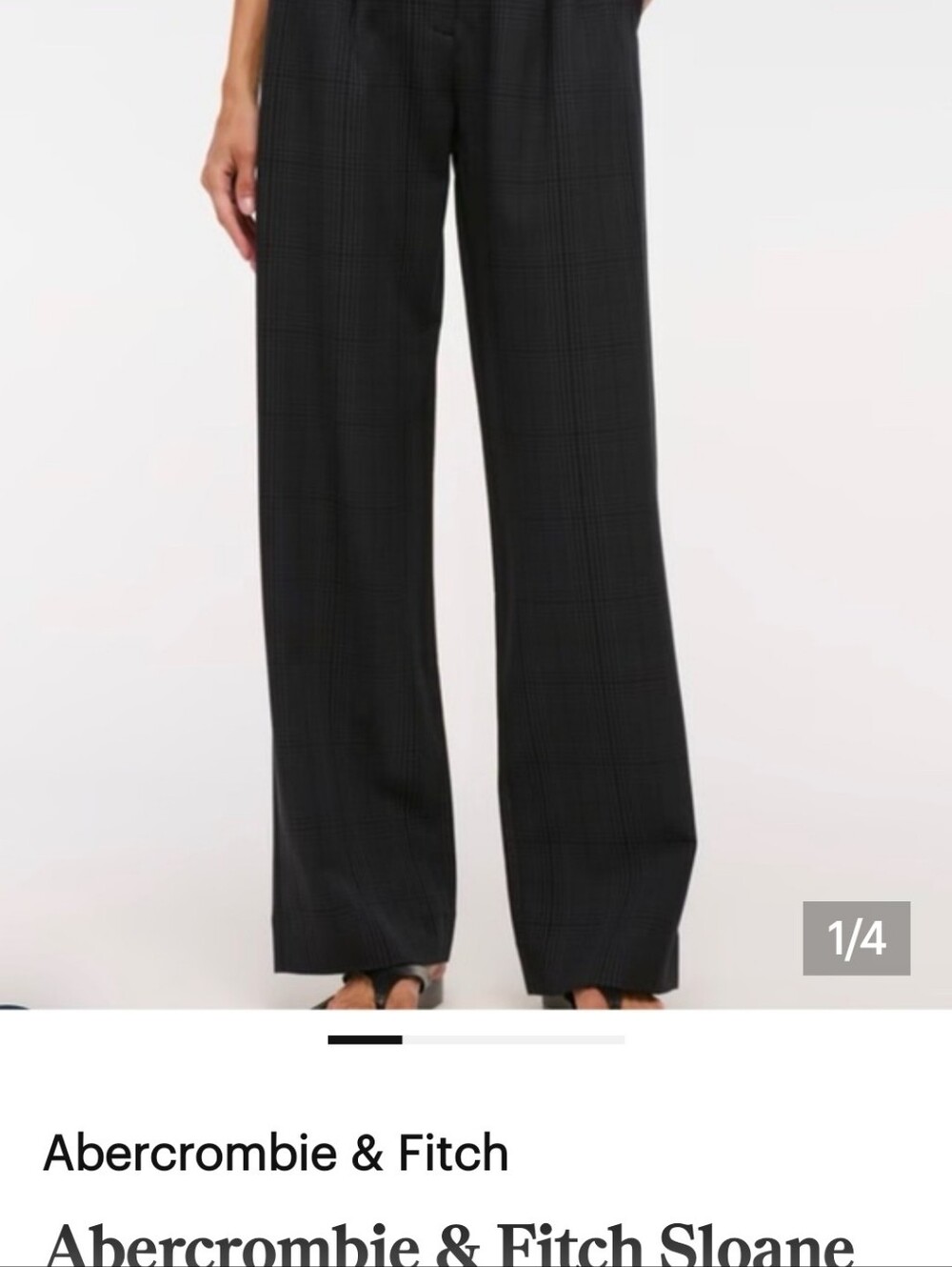 NEW WITH TAGS Abercrombie & Fitch Sloane Ultra High Waist Wide Leg Pants - Black